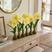22" Standing Silk Amaryllis Flower Arrangement w/Bulb Base -Yellow - LFA732-YE