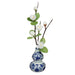 10.5" Silk Blossom Flower Arrangement w/Ceramic Vase -White (pack of 6) - LFB122-WH