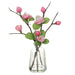 9.5" Blossom Silk Flower Arrangement w/Glass Vase -Pink (pack of 6) - LFB142-PK