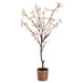 4'1' Cherry Blossom Flower Silk Tree w/Clay Pot -Blush - LFB716-BS