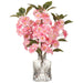 18" Cherry Blossom Silk Flower Arrangement w/Glass Vase -Pink (pack of 2) - LFB749-PK