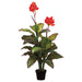 4' Canna Flower Silk Plant w/Pot -Red (pack of 4) - LFC124-RE