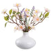 11" Cherry Blossom & Lavender Silk Flower Arrangement w/Ceramic Vase -Pink/Lavender (Pack of 2) - LFC300-PK/LV