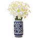 12" Silk Daffodil Flower Arrangement w/Ceramic Vase -White (pack of 4) - LFD035-WH