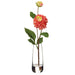 14" Silk Dahlia Flower Arrangement w/Glass Vase -Coral (pack of 4) - LFD533-CO