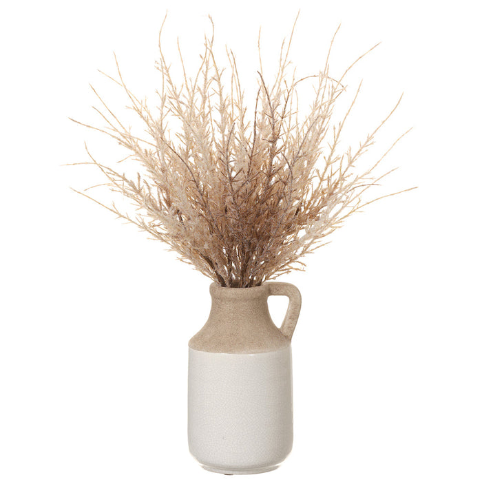 22" Grass Artificial Arrangement w/Ceramic Vase - Beige (pack of 2) - LFG229-BE