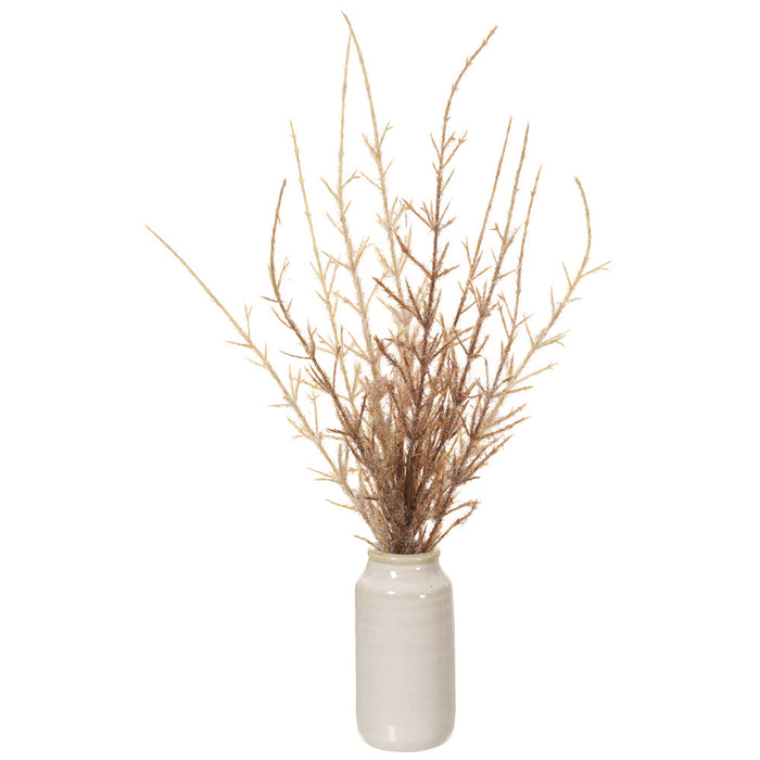 15.5" Grass Artificial Arrangement w/Ceramic Vase - Beige/Brown (pack of 12) - LFG230-BE/BR