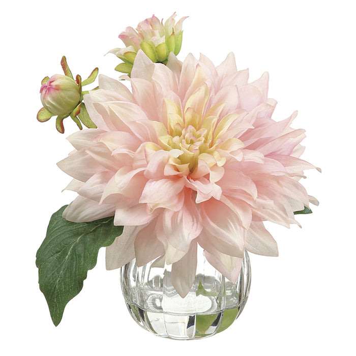 8" Dahlia Silk Flower Arrangement -Pink/Cerise (pack of 6) - LFG635-PK/CE