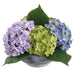 8" Large Hydrangea Silk Flower Arrangement w/Terra Cotta Pot -Mixed Colors - LFH387-MX