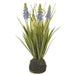 10" Silk Grape Hyacinth Flower Arrangement w/Soil Ball -Blue (pack of 12) - LFH767-BL