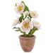 12" Helleborus Silk Flower Arrangement w/Terra Cotta Pot -Pink/Green (Pack of 6) - LFH813-PK/GR
