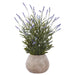 24" Lavender Silk Flower Arrangement w/Cement Pot -Lavender/Purple (Pack of 2) - LFL014-LV/PU