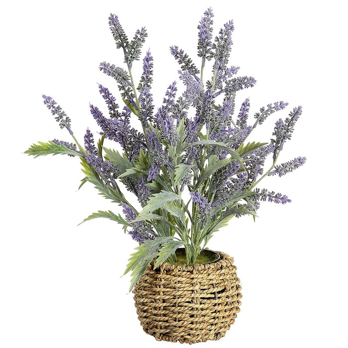 18" Lavender Artificial Flower Arrangement w/Basket -Lavender (pack of 3) - LFL125-LV
