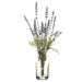 15" Lavender Artificial Flower Arrangement w/Glass Vase -Lavender/Blue (pack of 6) - LFL167-LV/BL