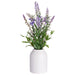 12" Silk Lavender Flower Arrangement w/Ceramic Vase -Purple/Lavender (pack of 4) - LFL320-PU/LV