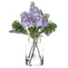12" Lilac Silk Flower Arrangement w/Glass Vase -Lavender - LFL321-LV