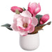 9" Magnolia Silk Flower Arrangement w/Vase -2 Tone Cerise - LFM756-CE/TT
