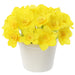 4.5" Silk Narcissus Daffodil Flower Arrangement w/Magnesium Oxide Planter -Yellow (pack of 6) - LFN784-YE