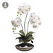 31" Handwrapped Phalaenopsis Orchid Artificial Flower Arrangement -White/Green - LFO138-WH/GR