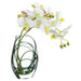 11" Phalaenopsis Orchid Silk Flower Arrangement -White (pack of 6) - LFO640-WH