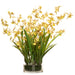 29" Oncidium Orchid Silk Flower Arrangement w/Glass Vase -Yellow - LFO802-YE