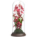 15" Dendrobium Orchid Silk Flower Arrangement w/Glass Dome -Tomato (Pack of 4) - LFO806-TO