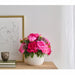 13" Mixed Peony & Sedum Silk Flower Arrangement w/Ceramic Vase -Beauty/Boysenberry (Pack of 4) - LFP041-BT/BB