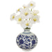 6.5" Pansy Silk Flower Arrangement w/Ceramic Vase -White (pack of 6) - LFP134-WH