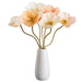 18" Poppy Silk Flower Arrangement w/Ceramic Vase -Peach/Coral (Pack of 4) - LFP435-PE/CO