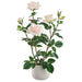 21.6" Rose Silk Flower Arrangement w/Ceramic Vase -Pink (pack of 2) - LFR014-PK