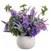 14" Ranunculus, Lilac & Lavender Silk Flower Arrangement w/Cement Pot -Purple/Lavender (Pack of 4) - LFR026-PU/LV