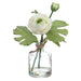 8.5" Ranunculus Silk Flower Arrangement -White (pack of 12) - LFR520-WH