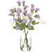 12" Sweet Pea Silk Flower Arrangement w/Glass Vase -Lavender (pack of 6) - LFS206-LV
