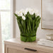 18.5" Tulip Silk Flower Arrangement w/Stem Base -White (Pack of 2) - LFT600-WH