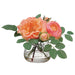 4" Ranunculus & Rose Silk Flower Arrangement -Coral/Peach (pack of 12) - LFX564-CO/PE