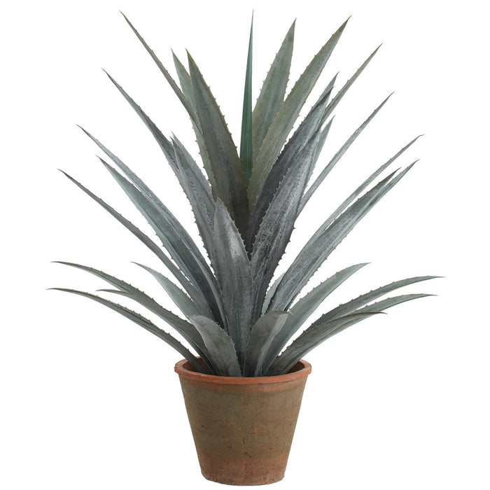 44" Agave Artificial Plant w/Clay Pot -Green/Gray - LPA020-GR/GY