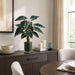 25" Alocasia Leaf Silk Plant w/Glass Vase -2 Tone Green (Pack of 2) - LPA140-GR/TT