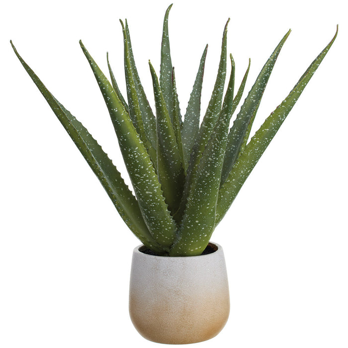 plastic aloe vera plant 20" Aloe Artificial Plant w/Plastic Pot -Green