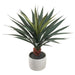 23" Agave Succulent Artificial Plant w/Cement Pot -Green (pack of 2) - LPA935-GR