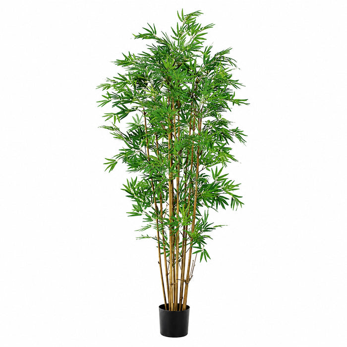 5' Japanese Bamboo Silk Tree w/Pot -2,400 Leaves -Green (Pack of 2) - LPB051-GR/TT