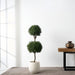 4' Boxwood Double Ball-Shaped Artificial Topiary Tree w/Pot -2 Tone Green - LPB234-GR/TT