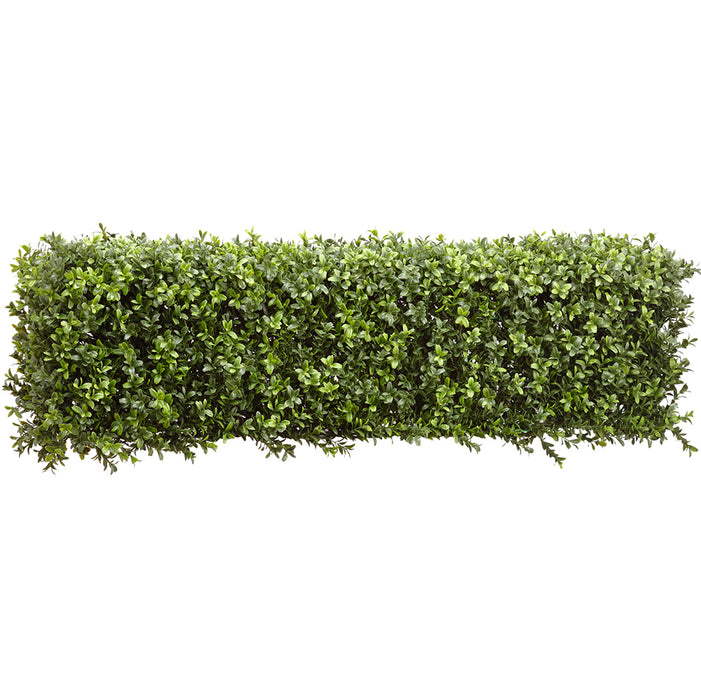 9.5"Hx37"Wx7"D UV-Resistant Outdoor Artificial Boxwood Topiary Hedge -Green - LPB245-GR