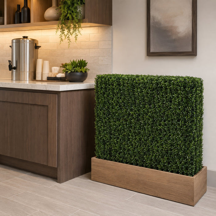 33"Hx39"Wx8"D Boxwood Artificial Topiary Hedge -Green - LPB257-GR/TT