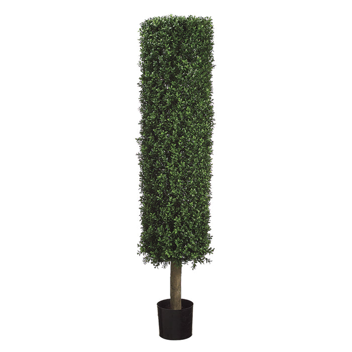 4'6" Boxwood Round-Shaped Artificial Topiary Tree w/Pot Indoor/Outdoor - LPB261-GR/TT