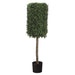 4'2" Boxwood Rectangle-Shaped Artificial Topiary w/Pot Indoor/Outdoor - LPB263-GR/TT
