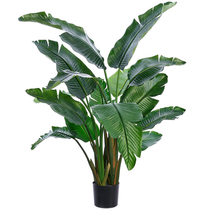 6' Bird Of Paradise Silk Palm Tree w/Plastic Pot -Green - LPB277-GR
