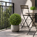 22"Hx16"W Outdoor UV-Resistant Artificial Boxwood Ball-Shaped Topiary w/Pot -Green - LPB300-GR