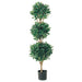 4' Sweet Bay Laurel Triple Ball-Shaped Silk Topiary Tree w/Pot -Green (pack of 2) - LPB314