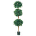 6' Sweet Bay Laurel Triple Ball-Shaped Silk Topiary Tree w/Pot -Green (pack of 2) - LPB316