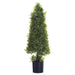2'5" Boxwood Cone-Shaped Artificial Topiary Tree w/Pot Indoor/Outdoor -Green - LPB317-GR